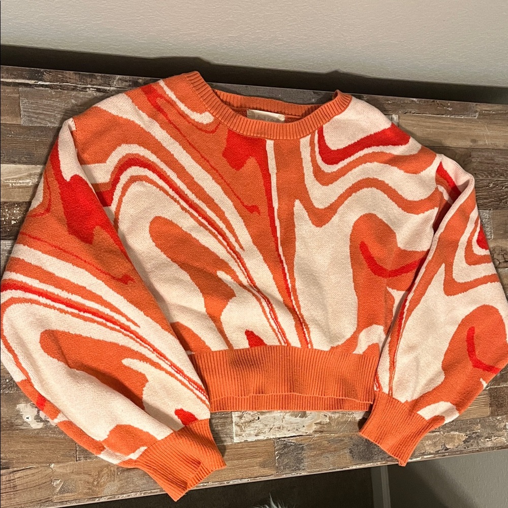 Altard State Orange and Red Women's Sweater